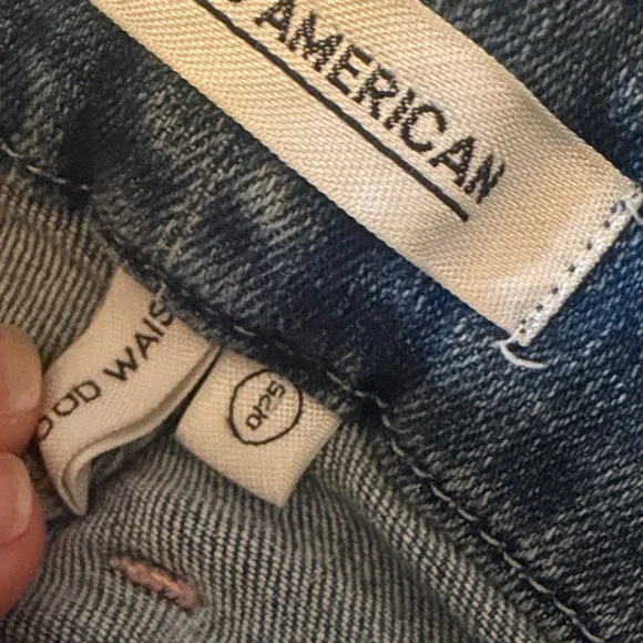 Good American Distressed Dark Blue Skinny Jeans - Picture 4 of 6